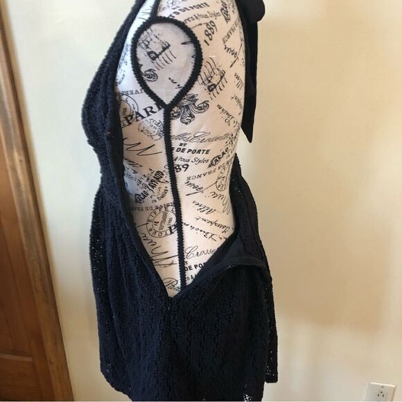 Free People So Sweetly Halter Crochet Mini Dress - Picture 11 of 11